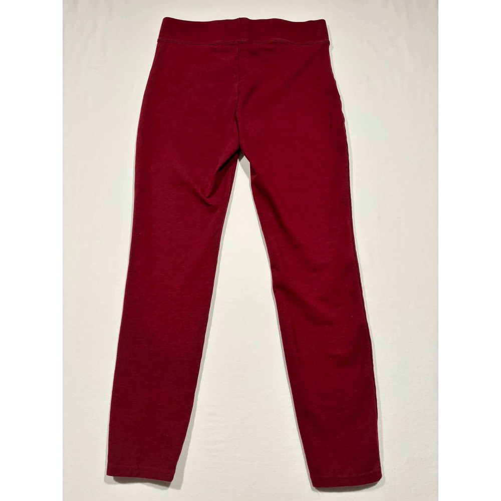 LL‎ Bean Perfect Fit Pants Burgundy Wine Red Leggings Slim Leg Womens M Reg